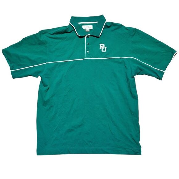 Cutter & Buck Baylor University Men's Polo Shirt Green 2XL Short Sleeve - Picture 1 of 6